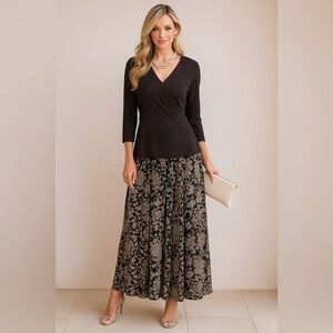 UVA Jindo Maxi Skirt Medium Black & silver